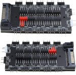 Controlador ARGB de 5V y 3 pines, Hub PWM de 4 pines, Cable de extensión divisor de ventilador remoto ARGB, 10 puertos - Image 2