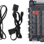 Controlador ARGB de 5V y 3 pines, Hub PWM de 4 pines, Cable de extensión divisor de ventilador remoto ARGB, 10 puertos